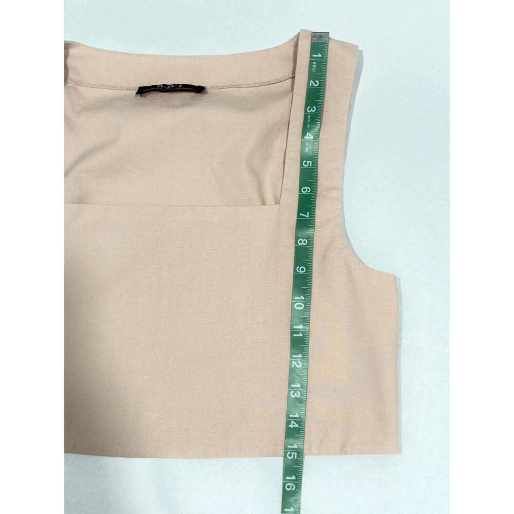 o.p.t Tank Crop Top Sleeveless Pink Square Neckline Size Medium - Picture 7 of 9